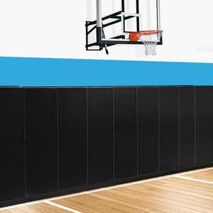 Basketball Wall Panels, 2" Thick Wall Pads for Gym, Gym Wall Padding with Waterproof Leather, Anti Collision Padded Foam Mat Protection for Kids Basketball Hoops (Black)