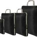 Packing Cubes for Travel, 4 Set Compression Packing Organizers for Suitcases Carry on Luggage