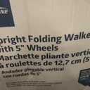 Medline Upright Walker with 5 Dual Wheels, Forearm Walker with Armrests, Height Adjustable, 300lb Weight Capacity, Height Adjustable 46-53", 31" Wide
