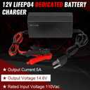 12V 5A LiFePO4 Battery Charger, 14.6V Lithium Battery Charger, Fast Charging, Over-Current and Over-Voltage Protection for 12V Lithium Iron Phosphate Batteries