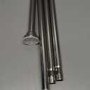 TEECK Shower Curtain Rod, 32-80 inch Adjustable Spring Tension Curtain Rod, Never Rust Anti-Slip Shower Curtain Rod for Bathroom, No Drilling, Never Collapse, Easy to Use, Silver