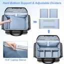 Trunab Medical Bag on Wheels with Detachable Trolley, Rolling Nurse Tote with Removable Dividers, First Responder Bag Empty with Adjustable Shoulder Strap for Nurse, Doctor