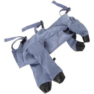 Rainproof Dog Pants with Dog Boots Memory Fabric Breathable Dog Paws Protectors Clothing for Rainy Day Outdoor Walking Running (S)