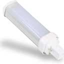 E-Simpo 1pc G24d 2-Pin Led Light Bulb 5W/4.7" PLC10W LED PL Horizontal 180D View Angle 2U Tube Plug in PL-C CFL Replacement Frosted Daylight 6000K (5W LED for PLC-10W, 4.7")