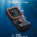 TELESIN Universal Underwater Phone Case for Snorkeling and Diving Waterproof Housing for Photo & Video Handle Grip for iPhone 7-17 Pro/Pro Max/Plus/Mini, Galaxy S10-S26 Ultra/Plus and Most Phones