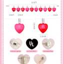 10.5FT Valentines String Lights, 10 Ultra Bright Red Pink Heart Lights | IP65, Plug in, Shatterproof, Connectable Fairy Lights for Wedding, Anniverary, Home Party Valentines Day Decoration