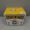 Hazel Quinn Electric Kettle - 1L/34oz Small Tea Kettle, 800W Fast Boil, All 304 Stainless Steel Interior, Double Wall for Cool Touch and Thermal, Auto Shut-Off, BPA-Free, Cordless - Pearl White