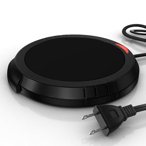 Candle Warmer Plate Safely Releases Scents Without a Flame- Used as Candle Jar Warmer, Candle Melter, Coffee Warmer, Mug Warmer, Cup Warmer in Your Home & Office (Black)