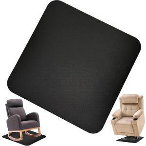 Recliner Pads for Hardwood Floors, Under Recliner Floor Protectors Furniture Pads to Keep Furniture from Sliding, Swivel Chairs Recliner mats for Hardwood Floors Non Slip Recliner Grippers (Sq-Black-30"x30")