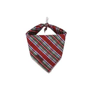 UP URARA PUP Christmas Dog Bandana–Christmas Red Plaid Triangle Scarf for Small Medium Large Dogs, Soft Cotton Pet Bib for Winter & New Year, Adjustable Dog Kerchief