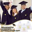 Sureio 100 Set Honor Society Lapel Pins Bulk 2026 Graduation Souvenir Gifts Gold School Award Badges 1 Inch with Card, Organza Bag for Student Teacher Congrat Grad Party
