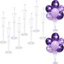 8 Set Balloon Stand Kit - Balloon Sticks With Base for Table Balloon Centerpiece Decorations for Birthday Graduation Gender Reveal Baby Shower Party Decorations