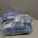 HEBE Bathroom Rugs Sets 5 Piece, Soft Absorbent Microfiber Bath Mat for Bathroom, Non Slip Washable Bath Rug Set with Toilet Cover, Bath Runner and U-Shaped Contour Toilet Rug, Blue (18"x26"+20"x32"+20"x48"+U20"x24"+Cover19"x21")