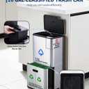Garvee Dual Trash Can for Kitchen, 2 Compartment (33L + 28L) Garbage Can