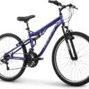 Huffy Stone Mountain Hardtail Mountain Bike for Boys/Girls/Men/Women, 20"/24"/26" Sizes, 6 or 21 Speed Shimano Twist Shifting, Front or Dual Suspension, Comfort Saddle, Sleek Colors