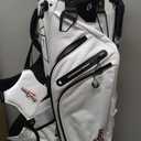 Lightweight Golf Stand Bag, 14 Way Golf Bags with Full Length Dividers for Men Women, Encrypted 900D Weather-Proof Club Carry Bag with Ergonomic Dual Strap, Cooler Pockets, 9 Pockets (White)