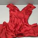 Halfisland Womens Summer Satin V Neck Cap Sleeve Backless Maxi Dress Elegant Twist Cut Out Midi Dresses Wedding Guest Burgundy S