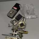 Amazon Basics Grade 3 Electronic Touchscreen Deadbolt Door Keypad Lock with Passage Lever, Satin Nickel