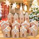 KALEFO Christmas Advent Calendars 2025 Cardboard Treasure Boxes with 1-24 Number Gingerbread Countdown Calendar Xmas Holiday Christmas Decorations