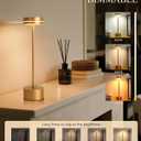2 Pack LED Cordless Table Lamp Rechargeable, 5000mAh Portable Battery Operated Desk Touch Lamp, 3 Color Dimmable Table Light for Home Office/Dining/Nightstand for Home Dcor Champagne Gold