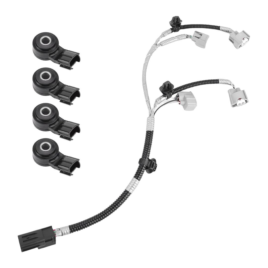 89615-20090 Engine Knock Sensor Wire Harness Kit for Sequoia Tundra 5.7L 2007-2020, 4PCS Knock Sensor & Wire Harness Assembly 8961520090, 82219-0C020