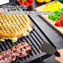2pcs Grill Scraper for George Foreman, Nylon Spatula Indoor Grill with Grooves Heat-Resistant Household Cleaner Tool Comfortable Grip Non-Stick Cleaning Brush