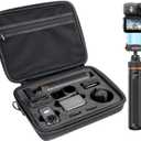 PellKing Selfie Stick & Carrying Case 2 in 1 Kit for DJI Osmo Nano, 16.14in Selfie Stick Tripod with Magnetic Quick Release Mount, Portable Hard Case, Vlog & Travel Essential for DJI Osmo Nano