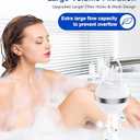 MoKo Bath Filter for Tub, 8 Stages Bathtub Water Filter, Bath Loofah Filter Water Softener Removes Contaminants for Healthier Skin, Hair, Portable Bath Filter with Shower Ball and Shampoo Brush, White