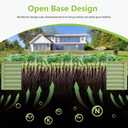 8x2x2FT Galvanized Raised Garden Bed,Galvanized Planter Boxes Outdoor, Large Metal Raised Garden Beds for Vegetables-Green