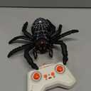 Remote Control Spider, Wall Climbing Spider with LED Red Eyes, Climbs Smooth Walls & Ceilings, RC Creepy Crawly Spider for Kids 3+ (No Assembly), Indoor Halloween Christmas Birthday Gift (Black)