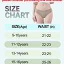 Teen Girls Seamless Bikini Underwear Big Girls Panties Hipster Underwear No Show Multipack. (13-14 Years, Black Light Blue White Pink)