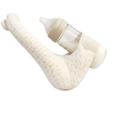 M BEBE, Nursing Pillow，Ergonomic Nursing Essentials for Bottle and Breastfeeding，Machine Washable，Soft Beige