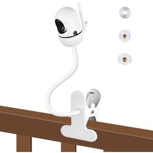Baby Monitor Clip Mount for HelloBaby HB6550/HB6560/HB6148/HB6240//HB66/HB6339, ANMEATE SM935E Adjustable Clamp Baby Camera Holder Stand, No Drilling, Flexible Mount for Cribs, Desks, and Shelves