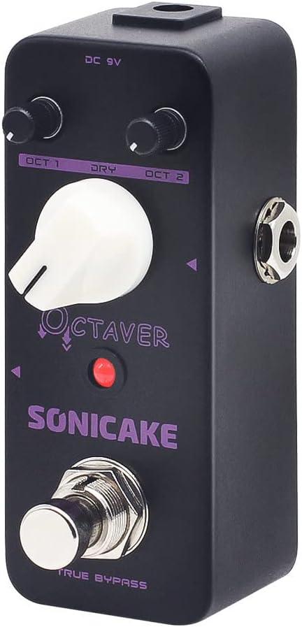 SONICAKE Octave Guitar Pedal, Analog Classic Lower Octave Guitar Effects Pedal for Guitar & Bass, True Bypass - Octaver