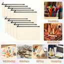 Blank Canvas Bag Zipper Pouch Makeup Bags Bulk Multi-Purpose Canvas Pencil Pouch Cosmetic Bag with Zipper Blank Travel Toiletry Bag for DIY Craft Storage(8.3 x 5 inches) (Beige)