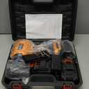 Leaf Blower Cordless with 221V Batteries, Turbo Jet Handheld Blower with Nozzle, Mini Leaf Blower Cordless, Variable Speed for Lawn Care, Patio, Car Drying, Snow & Dust Cleaning (Orange)