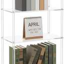 Beeveer 5-Tier Acrylic Clear Arched Bookcase 11.8" D x 23.64" W x 65.7" H