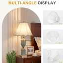 Scalloped Lamp Shades Set of 2, White Lamp Shade with Petal Edge Braid, 6.1"Top x 13"Bottom x 9.6"High, Bell Lamp Shades for Table Lamps Floor Lamps, Spider, Harp Holders Included, Easy Assembly