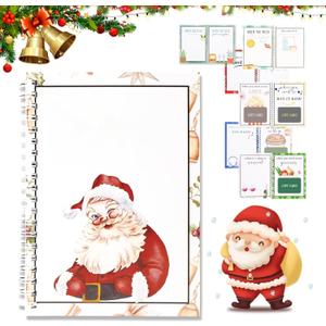 Christmas Gift Card BookSurprises On Every Page, DIY Spiral-Bound Merry Christmas College Survival Gift Card Book Holder, Greeting Cards Holder for Graduation Gifts