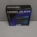 Mini audio DJ mixer Sound Board Console System,5 Channel 48V Phantom Power with Bluetooth USB MP3 Stereo live DJ Studio Streaming for professional recording party KTV stage