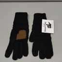 C.C Unisex Cable Knit Winter Warm Anti-Slip Touchscreen Texting Gloves, Black