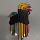 13 Piece SAE Allen Wrench Set Ball End Hex Keys Color Coded L Shape Design Alloy Steel Tool Kit for Bike Furniture Repair DIY Projects