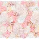 12 Pack Flower Wall Panels 16 x 24 inch 3D Rose Wall Mat Decorative Faux Floral Panel Hydrangea Silk Faux Flower Backdrop for Photo Background Home Wedding Party