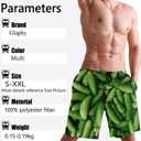 Men's Beach Shorts Swim Trunks Quick Dry Swim Shorts for Men (Green, XXL)