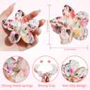 2 x 4 PCS Flower Hair Clips for Women Medium Floral Claw Clips