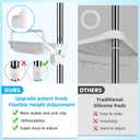 XLHOMO 32-122inch Corner Shower Caddy Tension Pole White, Rustproof Drill-Free Shower Shelves for Bathroom Bathtub Washbasin, Adjustable Shower Organizer with 4 Tier Patent Stable Shelves & Towel Bars