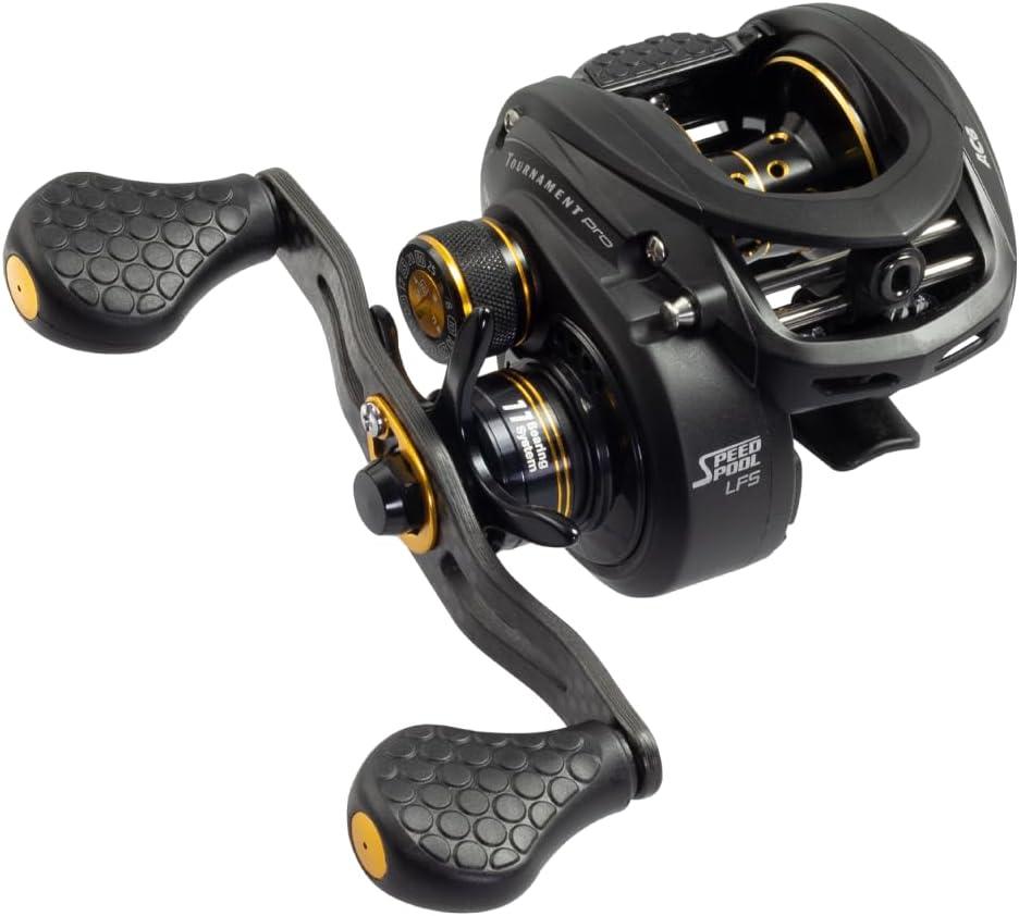 Lew's TP1SHA Tournament Pro LFS Speed Spool Bait Cast Reel, 7.5:1 120/ 12, RH, ACB, 120/ 12 - 31" Black