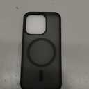 SUPFINE Magnetic for iPhone 15 Pro Case (Compatible with MagSafe) (Military Grade Drop Protection) Translucent Matte Shockproof Phone Cover, Black