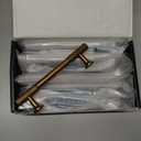 Asidrama 10 Pack Antique Brass Cabinet Handles, 3.75 Inch(96mm) Kitchen Cabinet Hardware for Cupboard Drawer Pulls