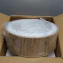 12.6" Rattan Pendant Light, Boho Chandelier Light Fixture with Fabric Shade, Farmhouse Rattan Hanging Ceiling Lighting Fixture for Dining Room, Living Room, Kitchen Island, Bedroom, Hallway, Foyer